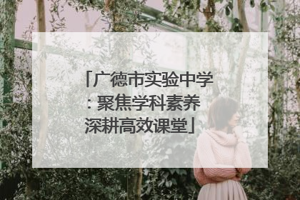 广德市实验中学：聚焦学科素养 深耕高效课堂