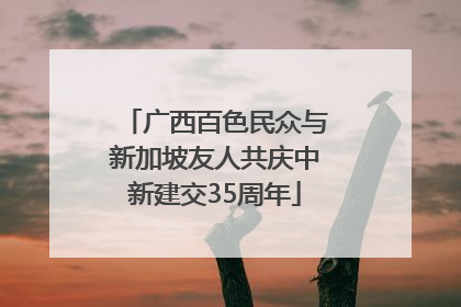 广西百色民众与新加坡友人共庆中新建交35周年