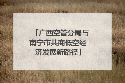 广西空管分局与南宁市共商低空经济发展新路径