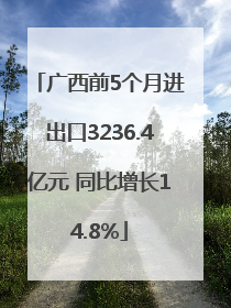 广西前5个月进出口3236.4亿元 同比增长14.8%