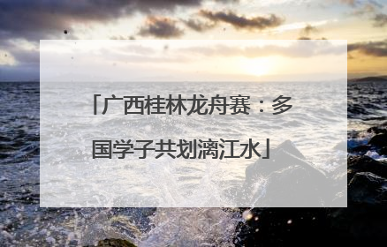 广西桂林龙舟赛：多国学子共划漓江水
