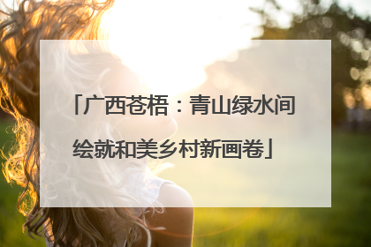 广西苍梧：青山绿水间绘就和美乡村新画卷