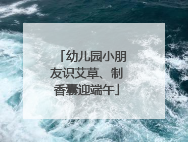 幼儿园小朋友识艾草、制香囊迎端午