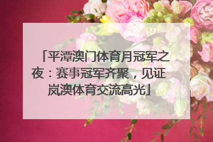 平潭澳门体育月冠军之夜：赛事冠军齐聚，见证岚澳体育交流高光