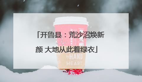 开鲁县：荒沙沼焕新颜 大地从此着绿衣