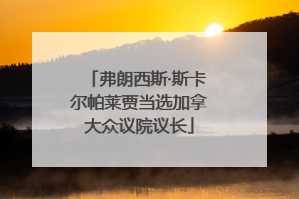 弗朗西斯·斯卡尔帕莱贾当选加拿大众议院议长