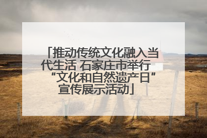 推动传统文化融入当代生活 石家庄市举行“文化和自然遗产日”宣传展示活动
