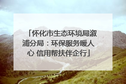 怀化市生态环境局溆浦分局：环保服务暖人心 信用帮扶伴企行