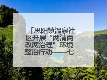 思阳镇温泉社区开展“两清两改两治理”环境整治行动——七栋全面大扫除，共建洁净家园