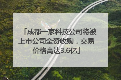 成都一家科技公司将被上市公司全资收购，交易价格高达3.6亿
