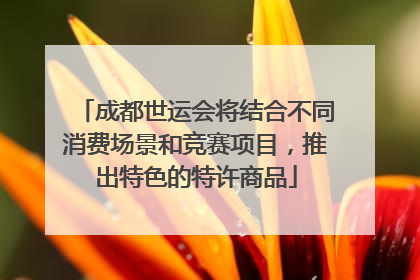 成都世运会将结合不同消费场景和竞赛项目，推出特色的特许商品
