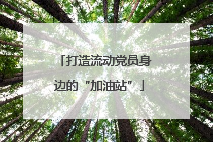 打造流动党员身边的“加油站”