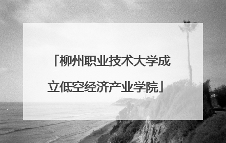 柳州职业技术大学成立低空经济产业学院