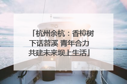 杭州余杭：香樟树下话苕溪 青年合力共建未来坝上生活