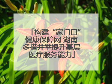 构建“家门口”健康保障网 湖南多措并举提升基层医疗服务能力