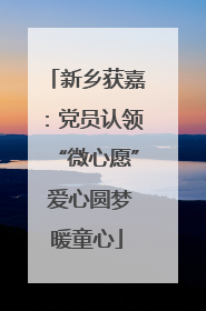 新乡获嘉：党员认领“微心愿” 爱心圆梦暖童心
