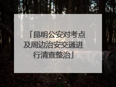 昆明公安对考点及周边治安交通进行清查整治