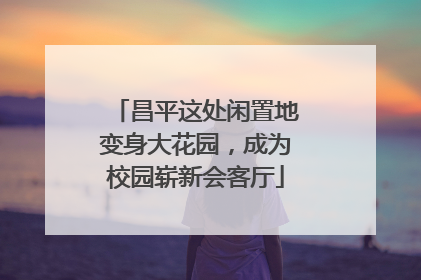 昌平这处闲置地变身大花园，成为校园崭新会客厅