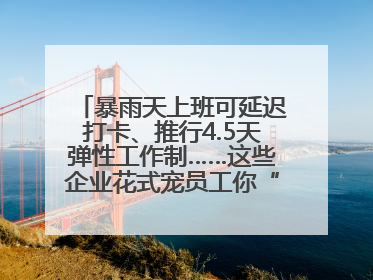 暴雨天上班可延迟打卡、推行4.5天弹性工作制……这些企业花式宠员工你“慕”了吗？