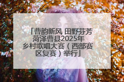 曹韵新风 田野芬芳 菏泽曹县2025年乡村歌唱大赛（西部赛区复赛）举行