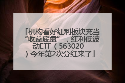 机构看好红利板块充当“收益底盘”，红利低波动ETF（563020）今年第2次分红来了