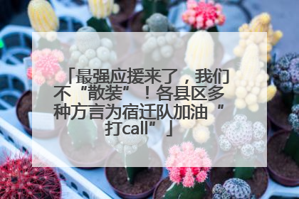 最强应援来了，我们不“散装”！各县区多种方言为宿迁队加油“打call”