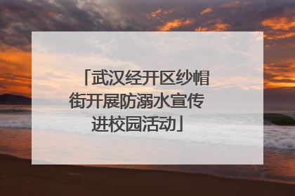 武汉经开区纱帽街开展防溺水宣传进校园活动