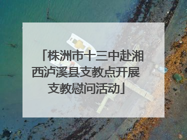 株洲市十三中赴湘西泸溪县支教点开展支教慰问活动