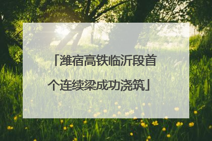 潍宿高铁临沂段首个连续梁成功浇筑