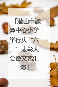 潜山市源潭中心小学举行庆“六一”表彰大会暨文艺汇演