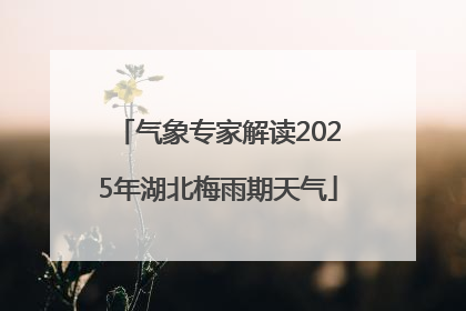 气象专家解读2025年湖北梅雨期天气