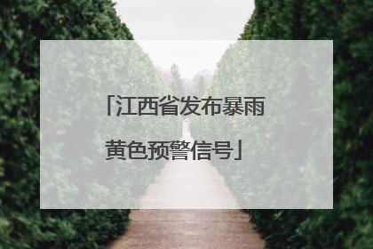 江西省发布暴雨黄色预警信号