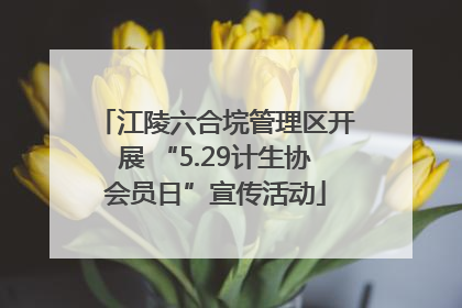 江陵六合垸管理区开展 “5.29计生协会员日”宣传活动