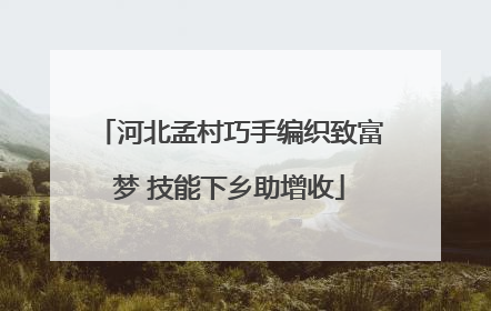 河北孟村巧手编织致富梦 技能下乡助增收