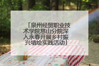 泉州经贸职业技术学院慈山分院深入永春开展乡村振兴墙绘实践活动