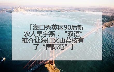海口秀英区90后新农人吴宇燕：“双语”推介让海口火山荔枝有了“国际范”