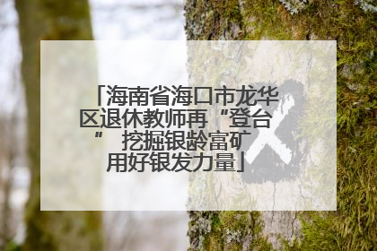 海南省海口市龙华区退休教师再“登台” 挖掘银龄富矿 用好银发力量