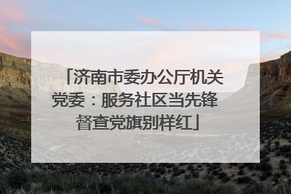 济南市委办公厅机关党委：服务社区当先锋 督查党旗别样红