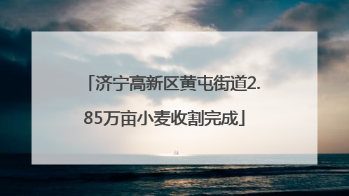 济宁高新区黄屯街道2.85万亩小麦收割完成