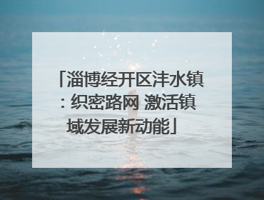 淄博经开区沣水镇：织密路网 激活镇域发展新动能