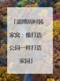 淄博周村韩家窝：像打造公园一样打造家园
