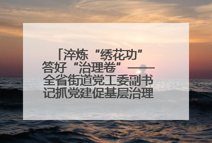 淬炼“绣花功” 答好“治理卷”——全省街道党工委副书记抓党建促基层治理培训示范班侧记