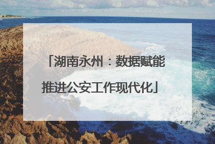 湖南永州：数据赋能推进公安工作现代化