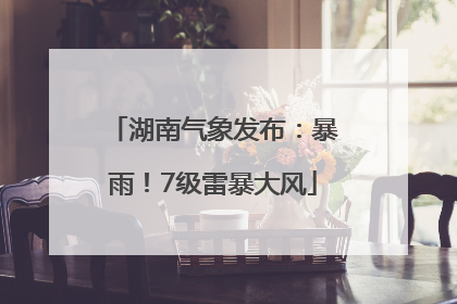 湖南气象发布：暴雨！7级雷暴大风