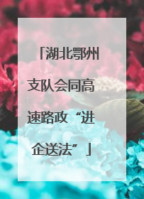 湖北鄂州支队会同高速路政“进企送法”
