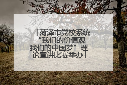 菏泽市党校系统“我们的价值观 我们的中国梦”理论宣讲比赛举办
