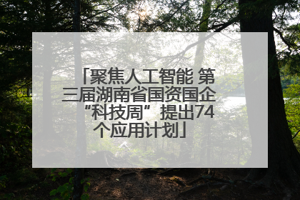 聚焦人工智能 第三届湖南省国资国企“科技周”提出74个应用计划