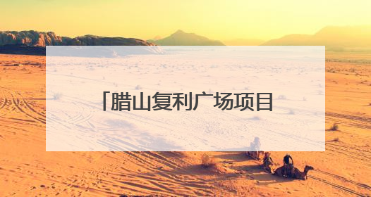 腊山复利广场项目：已吸引20余家知名企业进驻，整体招商率70%