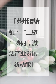 苏州渭塘镇：“三链”协同，激活产业发展新动能