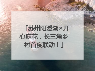 苏州阳澄湖×开心麻花，长三角乡村首度联动！